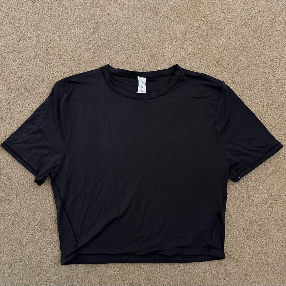 lululemon Wundermost Nulu Crewneck Cropped T-Shirt